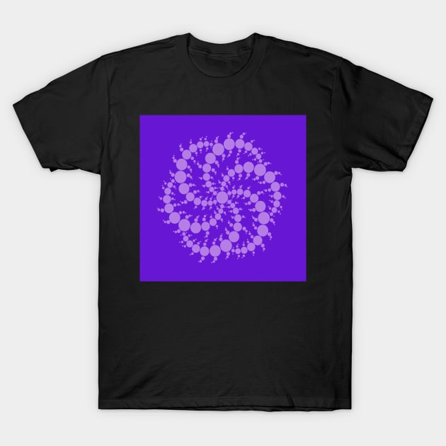 Purple Fractal Spiral T-Shirt by Celtic Morrigan